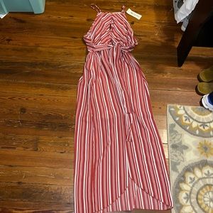 NEW!!! MIKEY AND JOEY red/white maxi dress